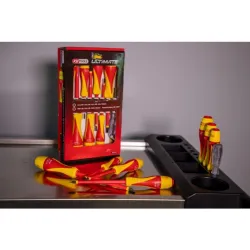 Jeu de 8 tournevis bi-matière isolés 1000V KSTOOLS 922.6218 | 922.6218