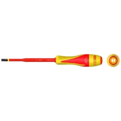 Tournevis fente bi-matière isolé 1000V - 5 .5 x 125mm pour borniers électriques KSTOOLS 922.6222 | 922.6222