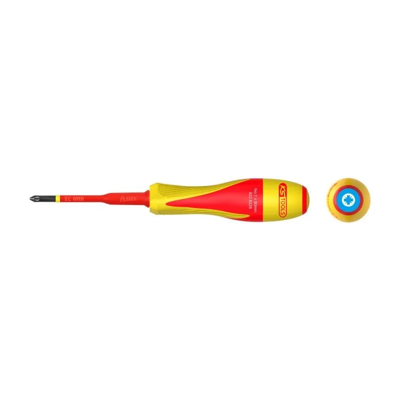 Tournevis POZIDRIV® bi-matière isolé 1000V . PZ1 pour borniers électriques KSTOOLS 922.6226 | 922.6226 Tournevis POZIDRIV® bi-matière isolé 1000V . PZ1 pour borniers électriques KSTOOLS 922.6226 | 922.6226