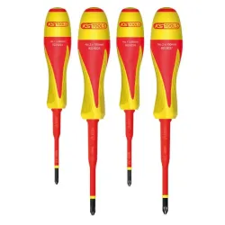 Jeux de tournevis bi-matière isolés 1000V pour borniers électriques . 4pcs KSTOOLS 922.6228 | 922.6228