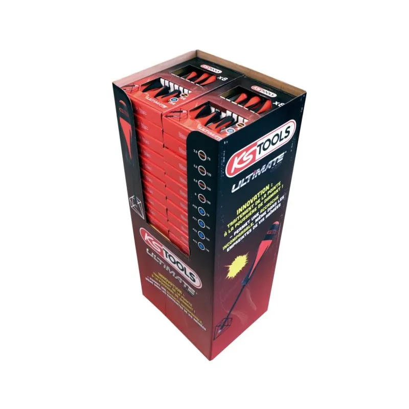 Display de 20 jeux de 8 tournevis ULTIMATEgrip . Fente - PZ KSTOOLS 922.6440D | 922.6440D Display de 20 jeux de 8 tournevis ULTIMATEgrip . Fente - PZ KSTOOLS 922.6440D | 922.6440D