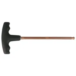 Clé mâle tête sphérique poignée en "T" BERYLLIUMplus 10mm . 255mm KSTOOLS 962.0965 | 962.0965