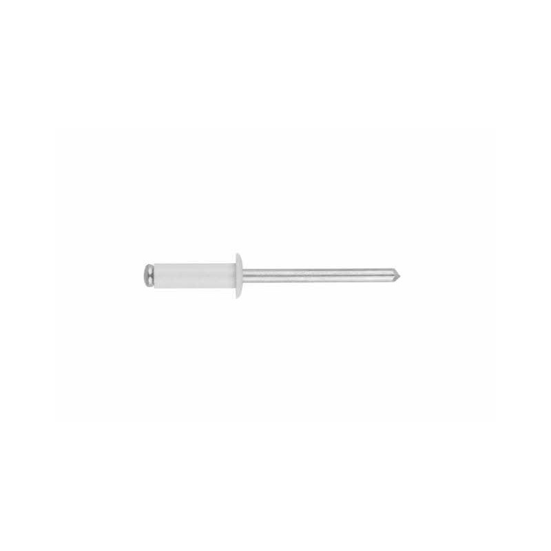 INDEX Rivets Tête bombée laquée blanc. Aluminium (4,8 x 10 9003 500 pièces.) RENO4810BL - ekibat