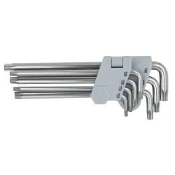 Jeu de 7 clés mâles longues INOX TORX® percé KSTOOLS 964.0615 | 964.0615