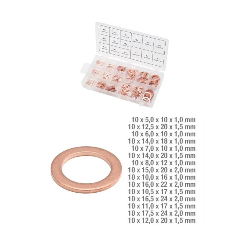 Assortiment de joints cuivre x150 KSTOOLS 970.0040 | 970.0040 Assortiment de joints cuivre x150 KSTOOLS 970.0040 | 970.0040