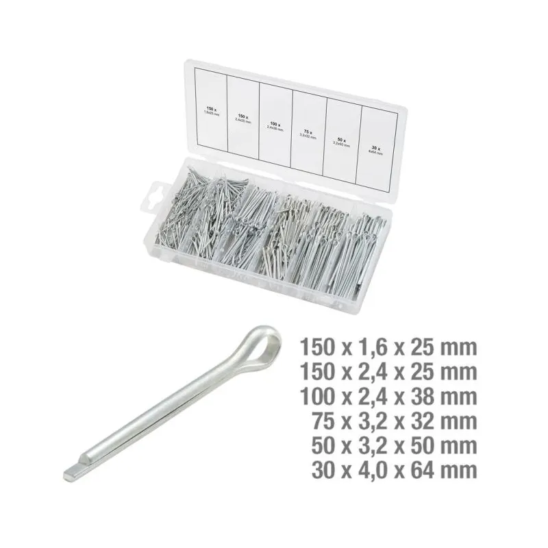 Assortiment de goupilles fendues 555 pièces KSTOOLS 970.0080 | 970.0080 Assortiment de goupilles fendues 555 pièces KSTOOLS 970.0080 | 970.0080