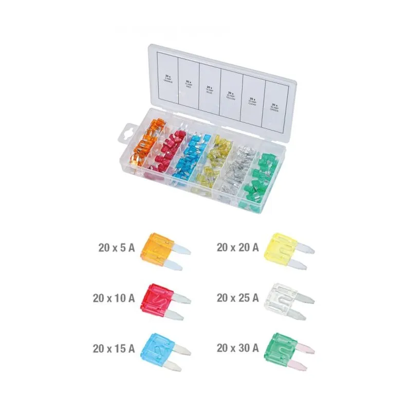 Assortiment de mini-fusibles . 120 pcs KSTOOLS 970.0280 | 970.0280 Assortiment de mini-fusibles . 120 pcs KSTOOLS 970.0280 | 970.0280