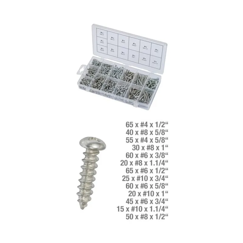 Assortiment de vis auto-taraudeuses à tête ronde . 550 pcs KSTOOLS 970.0420 | 970.0420 Assortiment de vis auto-taraudeuses à tête ronde . 550 pcs KSTOOLS 970.0420 | 970.0420
