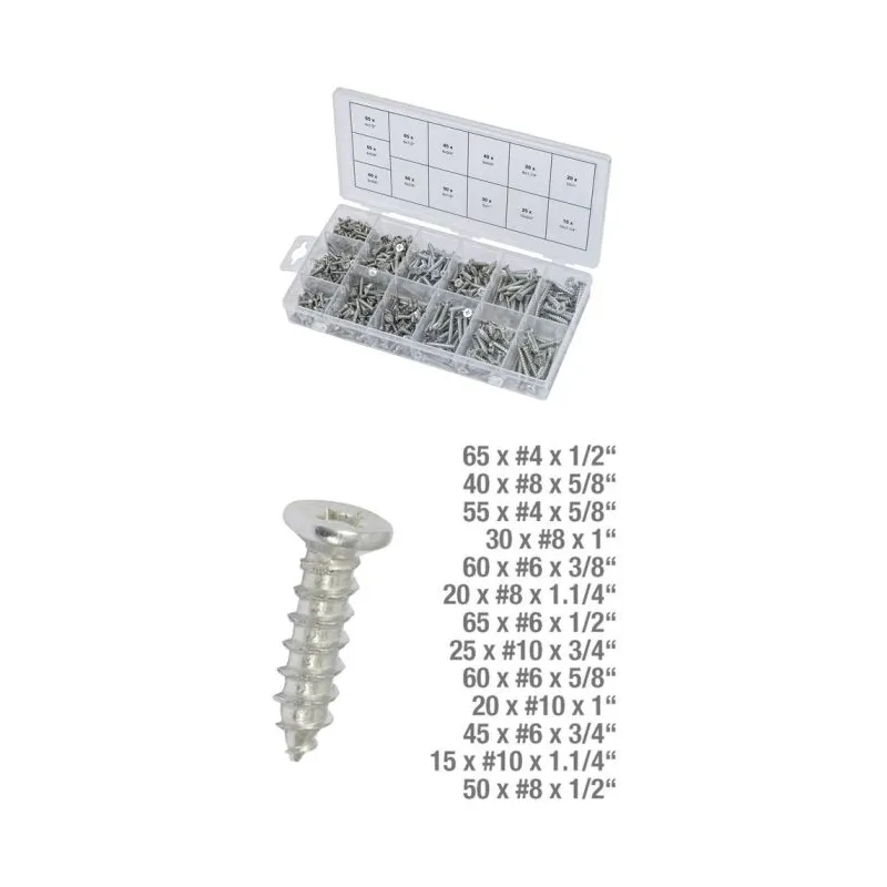 Assortiment de vis auto-taraudeuses bois . 550 pcs KSTOOLS 970.0430 | 970.0430 Assortiment de vis auto-taraudeuses bois . 550 pcs KSTOOLS 970.0430 | 970.0430