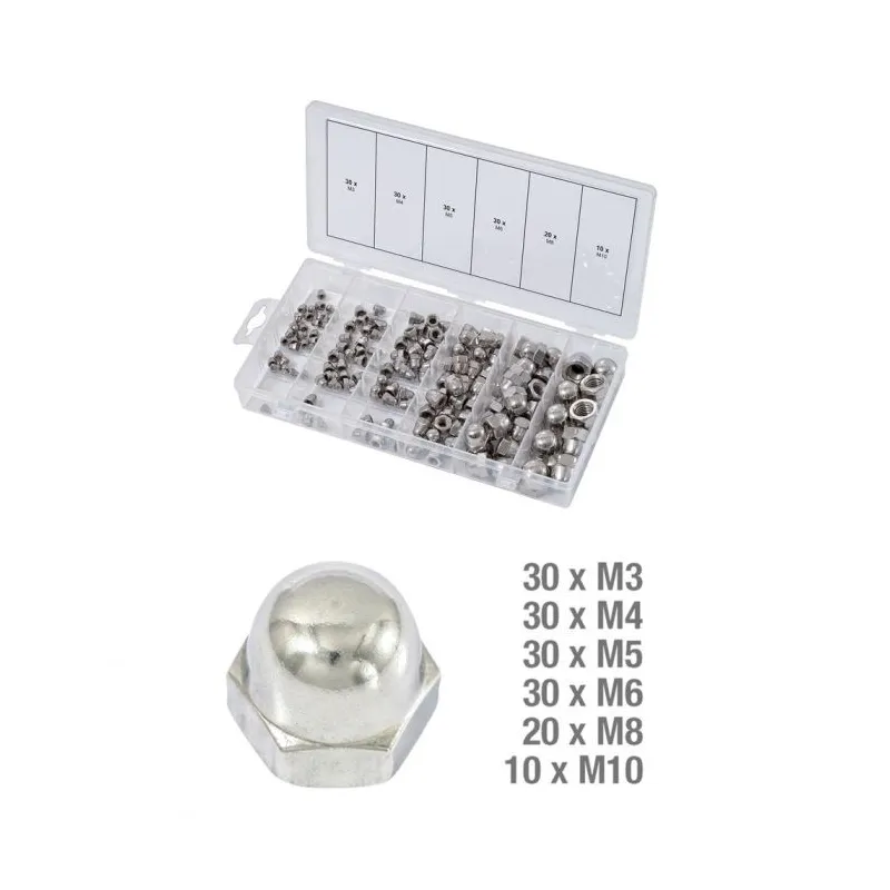 Assortiment d'écrous borgnes en inox . 150 pcs KSTOOLS 970.0460 | 970.0460 Assortiment d'écrous borgnes en inox . 150 pcs KSTOOLS 970.0460 | 970.0460