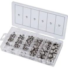 Assortiment d'écrous borgnes en inox . 150 pcs KSTOOLS 970.0460 | 970.0460