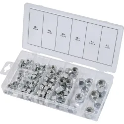 Assortiment d'écrous autoblocants UNC . 100 pcs KSTOOLS 970.0480 | 970.0480