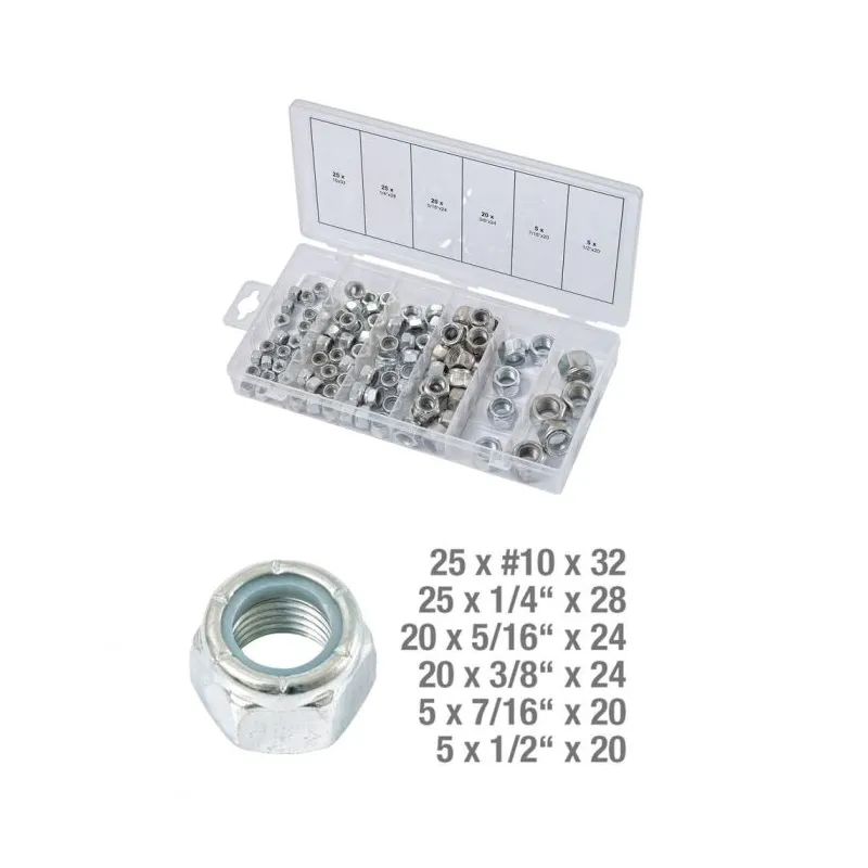 Assortiment d'écrous autoblocants UNF . 100 pcs KSTOOLS 970.0490 | 970.0490 Assortiment d'écrous autoblocants UNF . 100 pcs KSTOOLS 970.0490 | 970.0490