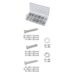 Assortiment de vis pour métal et bois . de rondelles et d'écrous . 347 pcs KSTOOLS 970.0500 | 970.0500