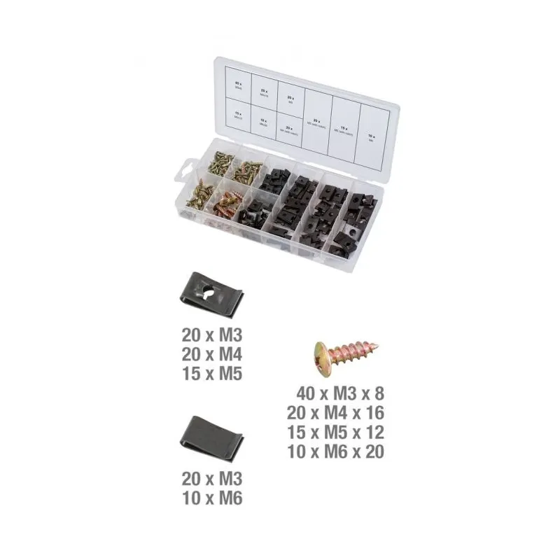 Assortiment de vis et d'écrous cage . 170 pcs KSTOOLS 970.0530 | 970.0530 Assortiment de vis et d'écrous cage . 170 pcs KSTOOLS 970.0530 | 970.0530