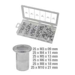 Assortiment d'inserts taraudés aluminium . 150 pcs KSTOOLS 970.0620 | 970.0620
