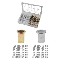 Assortiment d'inserts taraudés acier et aluminium . 300 pcs KSTOOLS 970.0630 | 970.0630