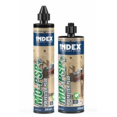 INDEX Fixations chimiques Polyester sans styrène PLUS. Pierre. Homologuée ATE Opt.7 (300 ml. 12 pièces.) MOPSP300 | MOPSP300