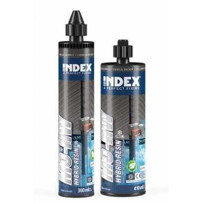 INDEX Fixations chimiques Résine hybride sans styrène. Winter. Homologuée ATE Opt.1 (300 ml. 12 pièces.) MOHW300 - ekibat