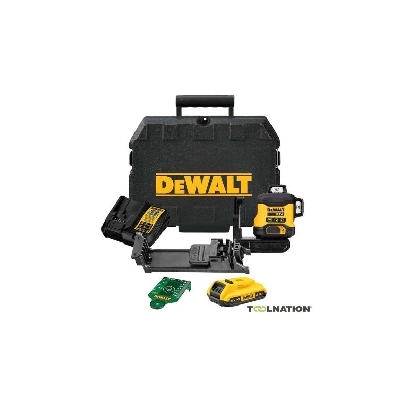 DCLE34031D1-QW Laser automatique à croix laser 3x360° Faisceau vert 18 Volt 2.0Ah Li-Ion | DCLE34031D1-QW