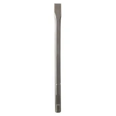 Burin plat 24x400 mm attachement hexagonal 19mm + méplat DIAGER | 347L24L0400