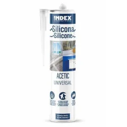 INDEX Silicones Silicone acétique universel polyvalent (280 ml. (Blanco) 12 pièces.) SIUNIB280 | SIUNIB280