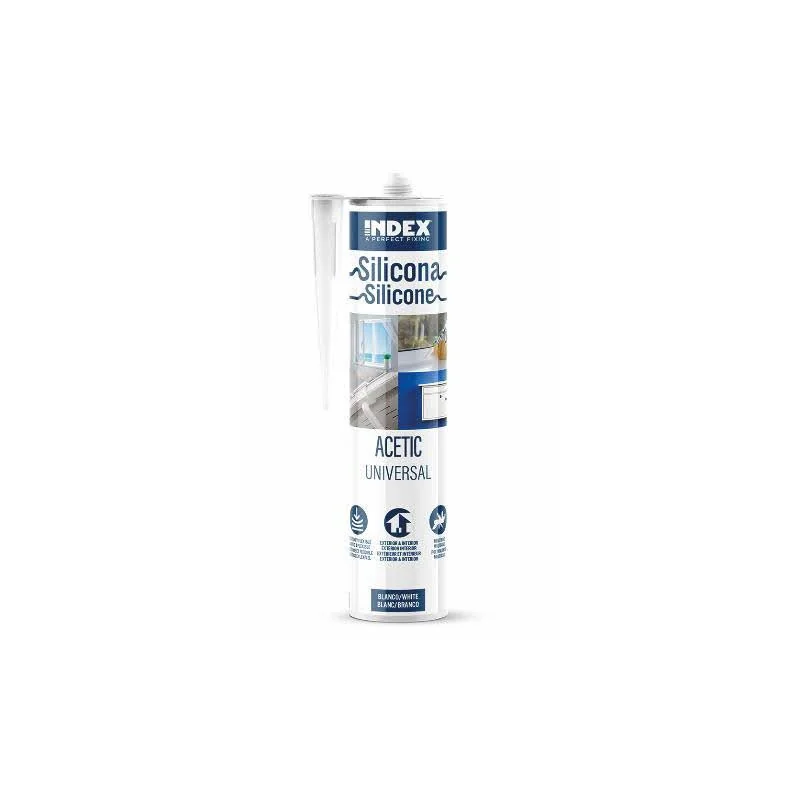 INDEX Silicones Silicone acétique universel polyvalent (280 ml. (Blanco) 12 pièces.) SIUNIB280 | SIUNIB280