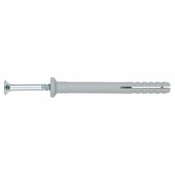 INDEX Cheville prémontée à frapper (polyamide 6.6),avec clou annelé Cheville tête cylindrique (6 x 40 Ø6 100 pièces.) TCCC06040