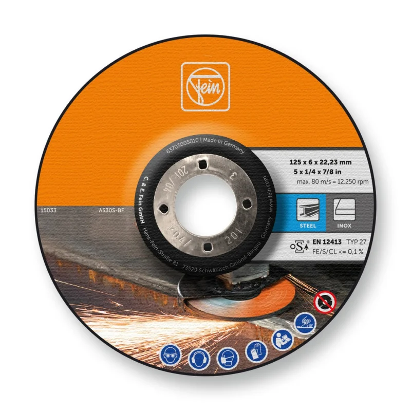 Disque à ébarber 125 mm, épaisseur 6 mm Fein | 63703005010