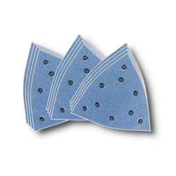 Set de feuilles abrasives perforées zircon 130mm - 4x Grain 40, 60, 80 Fein