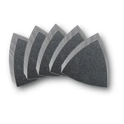 Set de feuilles abrasives triangulaires - 10 x Grain 60, 80, 120, 180, 240 x 50 Fein | 63717082033