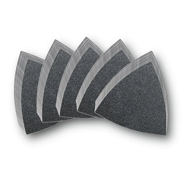Set de feuilles abrasives triangulaires - 10 x Grain 60, 80, 120, 180, 240 x 50 Fein | 63717082033