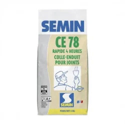 Enduit pour joints CE 78, prise rapide 4h, sac 5 kg - SEMIN | A06330