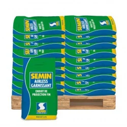 Enduit de projection fin, Airless Garnissant, palette de 20 sacs 25 kg - SEMIN | A02814