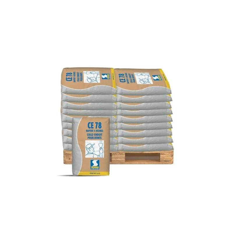 Enduit pour joints CE 78, prise rapide 4h, palette 50 sacs de 25 kg - SEMIN | A00640