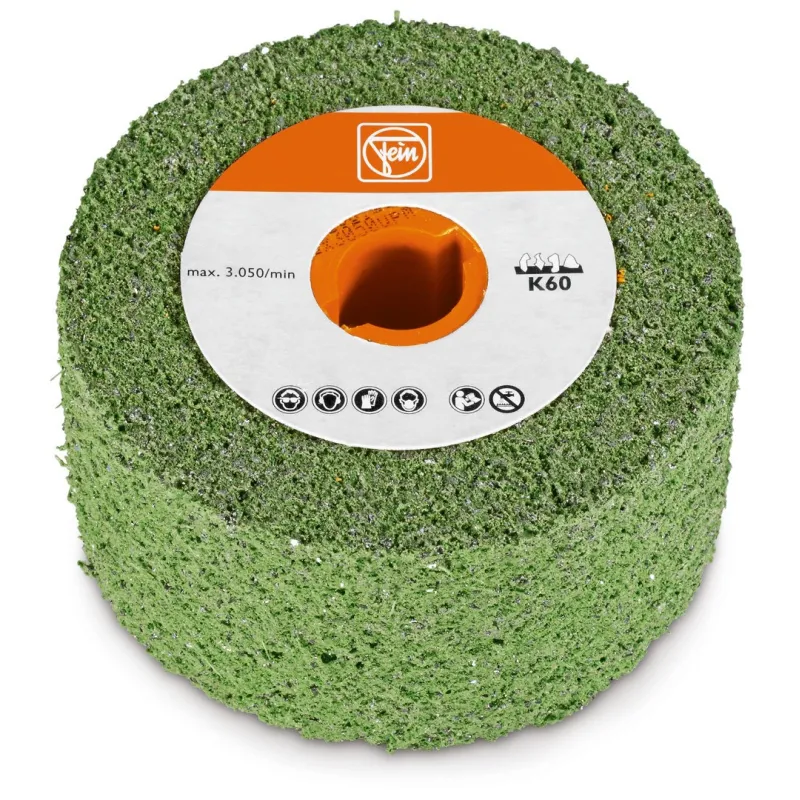 Roue à poncer élastique alésage 19mm - D100x50mm - Grain 60 Fein | 63721054010 Roue à poncer élastique alésage 19mm - D100x50mm - Grain 60 Fein | 63721054010