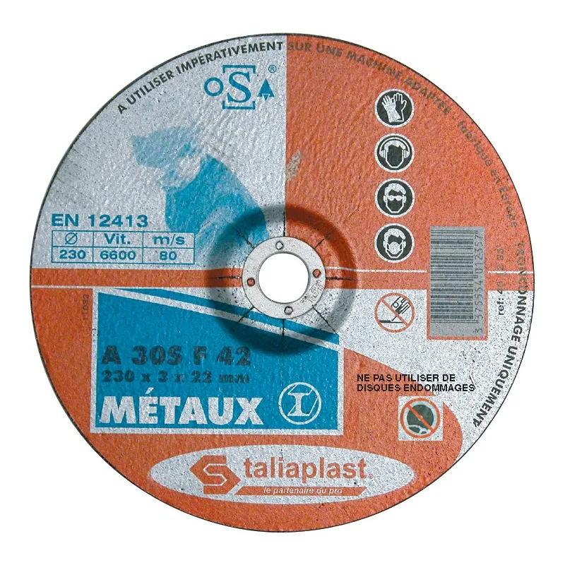 DISQUE ABRASIF METAUX 125 Taliaplast 401236 | 401236