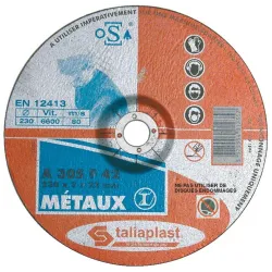 DISQUE ABRASIF METAUX 230 Taliaplast 401235 | 401235