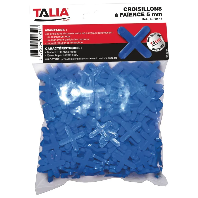 CROISILLONS 5MM (SAC DE 200) Taliaplast 401211 | 401211 CROISILLONS 5MM (SAC DE 200) Taliaplast 401211 | 401211