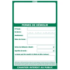 PERMIS DEMOLIR 1200X800 MM Taliaplast 570103 | 570103