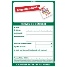 PERMIS DEMOLIR 1200X800 MM Taliaplast 570103 | 570103