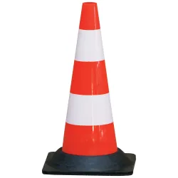 CONE FLUO 50CM PIED CAOUTCHOUC Taliaplast 520601 | 520601