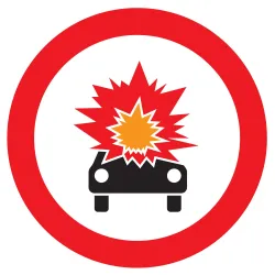 Panneau INTERDIT TRANSPORT PROD. EXPLO Taliaplast 724287 | 724287