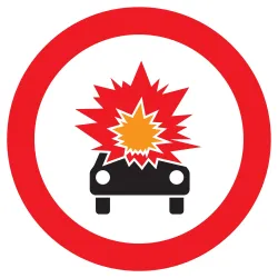 Panneau INTERDIT TRANSPORT PROD. EXPLO Taliaplast 722287 | 722287