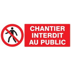 Panneau CHANTIER INTERDIT AU PUBLIC PP Taliaplast 621283 | 621283
