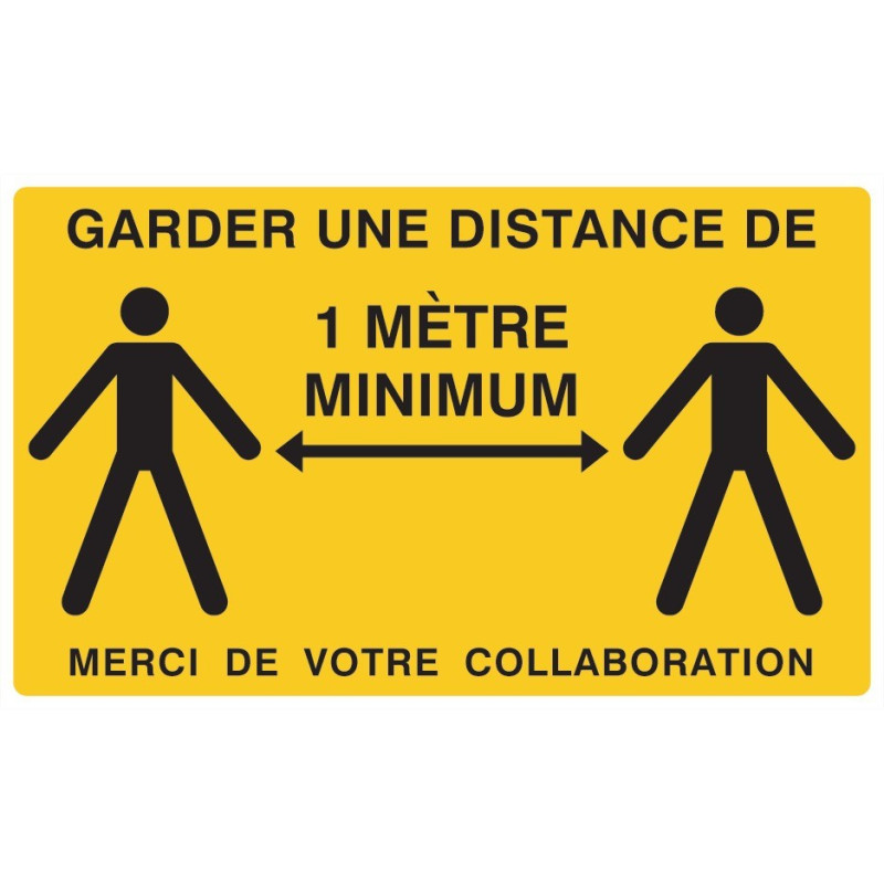 GARDER DISTANCE MINI 1M JAUNE Taliaplast 621902