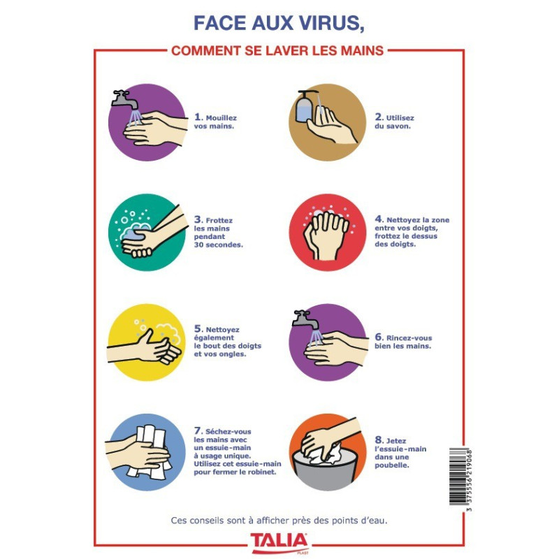 COMMENT SE LAVER LES MAINS NOR Taliaplast 621906