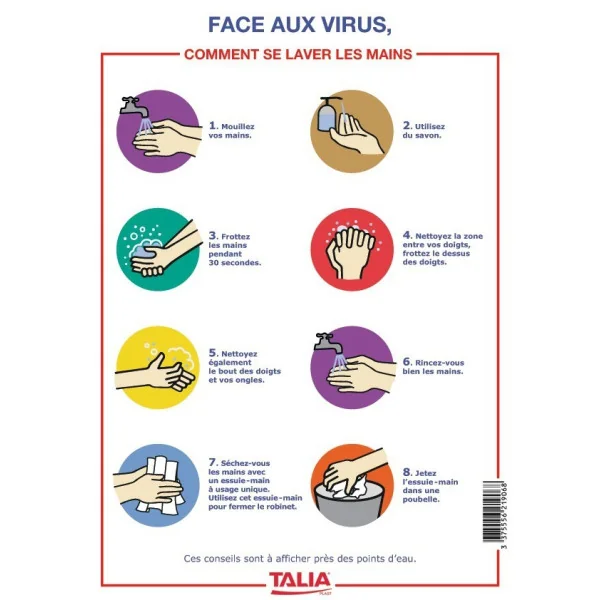 COMMENT SE LAVER LES MAINS NOR Taliaplast 721906 | 721906 COMMENT SE LAVER LES MAINS NOR Taliaplast 721906 | 721906