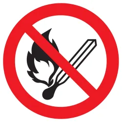 Panneau FLAMMES NUES INTERDITES NORMAS Taliaplast 627250 | 627250