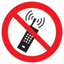 Panneau INTERDICTION D'ACTIVER DES TEL Taliaplast 622255 | 622255